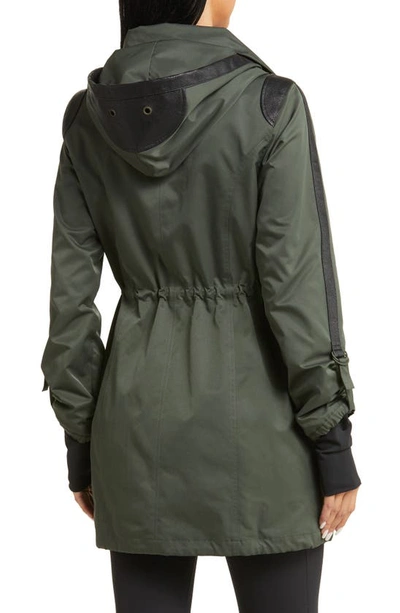 Blanc Noir Daliah Hooded Jacket In Dark Forest