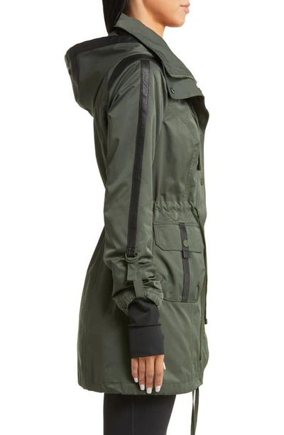 Blanc Noir Daliah Hooded Jacket In Dark Forest