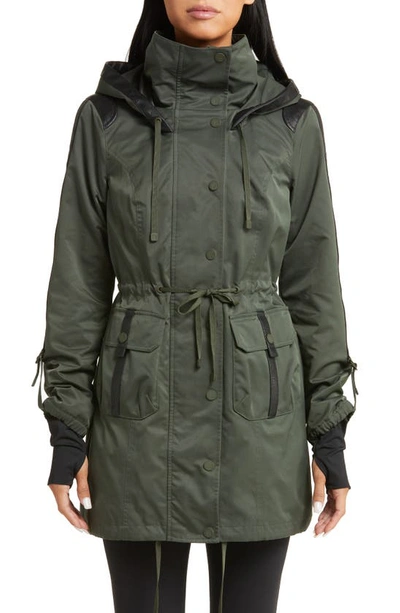 Blanc Noir Daliah Hooded Jacket In Dark Forest