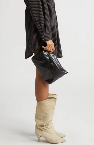 Shop Isabel Marant Nessah Leather Crossbody Bag In Black