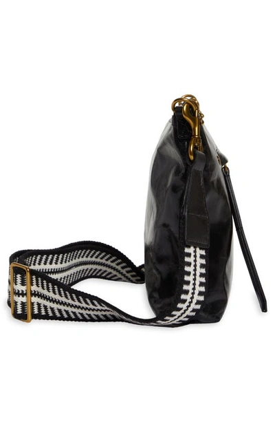 Shop Isabel Marant Nessah Leather Crossbody Bag In Black