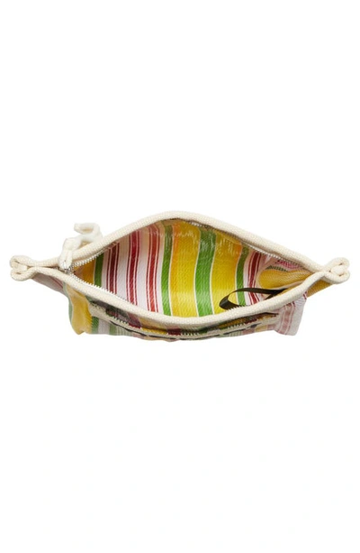 Shop Isabel Marant Powden Stripe Nylon Pouch In Multicolor Yellow