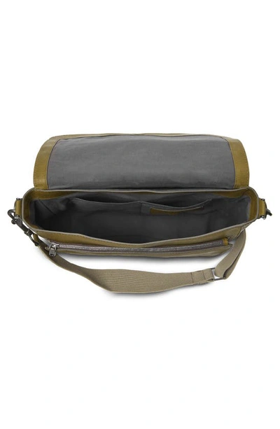 Shop Shinola Canfield Relaxed Leather Messenger Bag In Olive