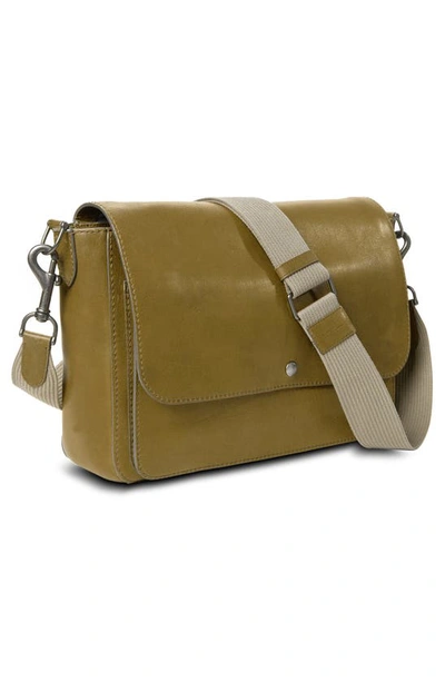 Shop Shinola Canfield Relaxed Leather Messenger Bag In Olive