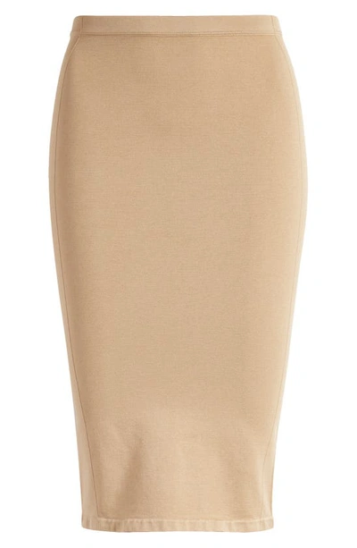 Shop House Of Cb Shahla Pencil Skirt In Tan