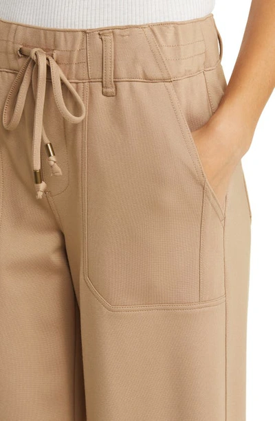 Wit & Wisdom 'ab'leisure Pull-on High Waist Wide Leg Knit Pants In Travertine