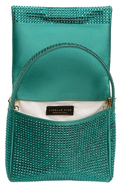 Shop Liselle Kiss Taylor Top Handle Bag In Emerald Crystal