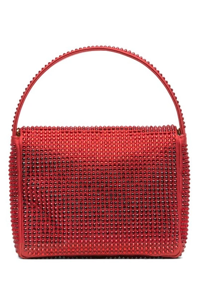 Liselle Kiss Taylor Top Handle Bag In Red Crystal