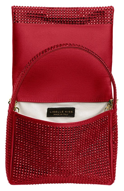 Shop Liselle Kiss Taylor Top Handle Bag In Red Crystal