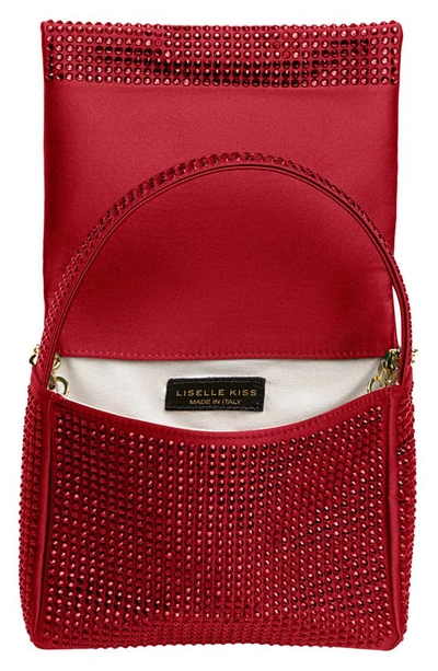 Liselle Kiss Taylor Top Handle Bag In Red Crystal