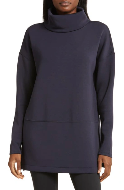 Shop Spanx Airessentials Turtleneck Tunic In Classic Navy