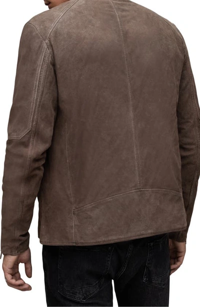 Shop Allsaints Cora Leather Jacket In Chai Brown