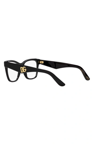 Shop Dolce & Gabbana 53mm Square Optical Glasses In Black