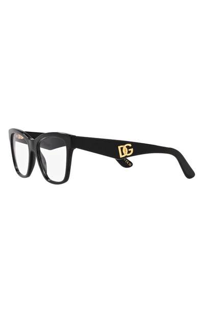 Shop Dolce & Gabbana 53mm Square Optical Glasses In Black