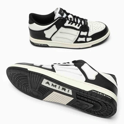 Shop Amiri Black/white Skeltop Low Sneakers