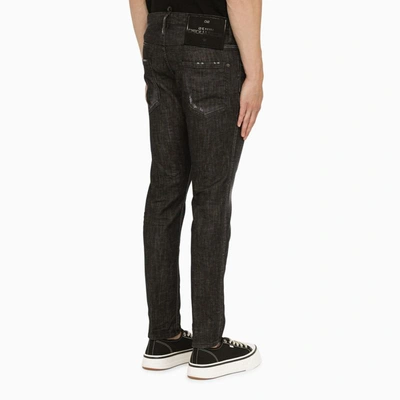 Shop Dsquared2 Slim Denim Jeans In Black