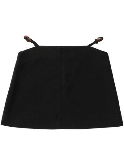 Shop Ganni Suiting Mini Skirt In Black