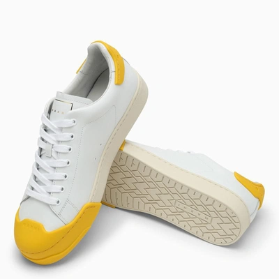 Shop Marni And Yellow Dada Bumper Sneakers In White