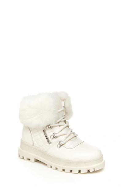 Shop Bcbg Kids' Charing Faux Fur Lug Boot In White