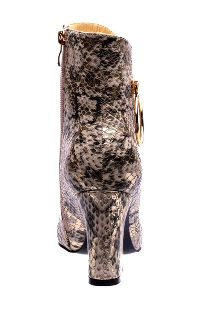 Ninety Union Women's Block Heel Booties In Gold Snake