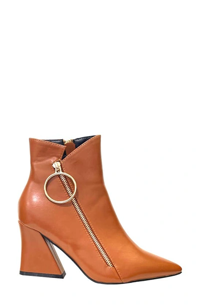 Ninety Union Women's Fashion Booties With Zipper & Ring Tap In Tan