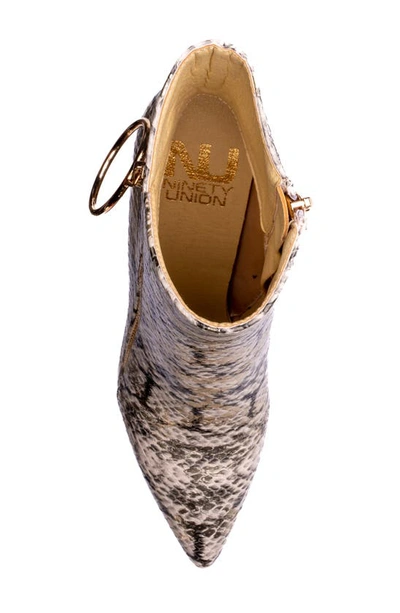 Ninety Union Women's Block Heel Booties In Gold Snake