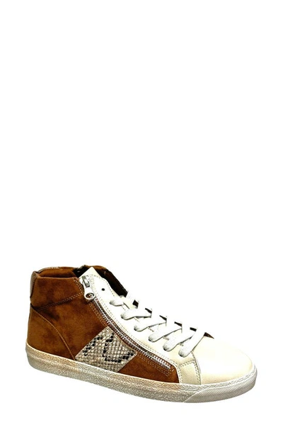 Ninety Union Bliss High Top Sneaker In Beige Multi