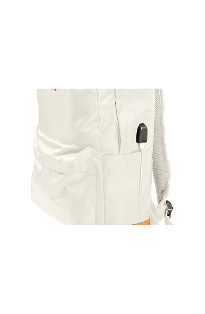 Champs Water Resistant Nylon Backpack In Ivory