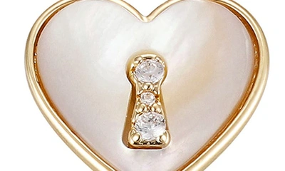 Shop La Rocks Double Chain Heart Lock Pendant Bracelet In Gold