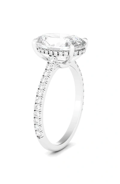 Shop Hautecarat 18k White Gold Oval Cut Lab Created Diamond Engagement Ring