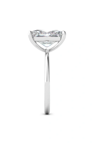 Hautecarat 18k White Gold Emerald Cut Diamond Engagement Ring In 18k White Gold