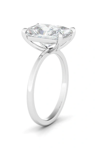 Shop Hautecarat 18k White Gold Emerald Cut Lab Created Diamond Engagement Ring