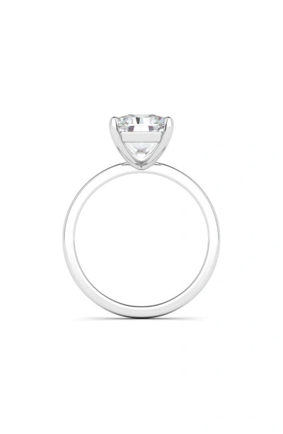 Hautecarat 18k White Gold Emerald Cut Diamond Engagement Ring In 18k White Gold