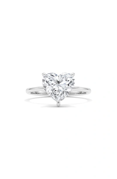 Shop Hautecarat 18k White Gold Heart Cut Lab Created Diamond Engagement Ring