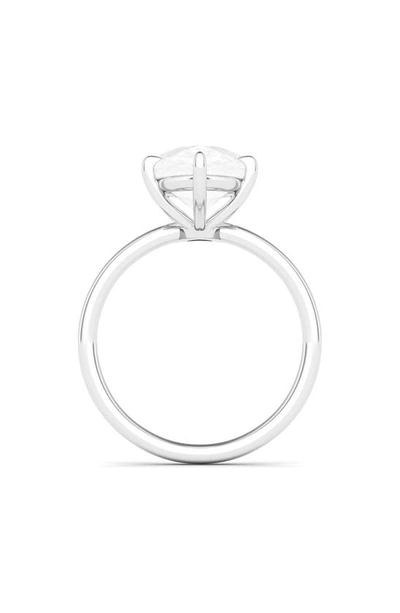 Shop Hautecarat 18k White Gold Pear Lab Created Diamond Engagement Ring