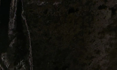 Nina Leonard Ruffle Sleeveless Crushed Velvet Sheath Dress In Black