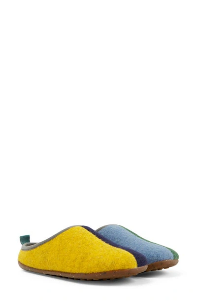 Shop Camper Kids' Twins Mismatched Slipper In Yellow/ Blue/ Green