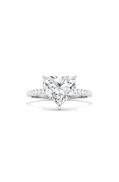 Shop Hautecarat 18k White Gold Heart Cut Lab Created Diamond Engagement Ring