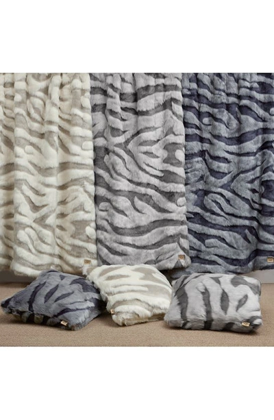 Shop Ugg Shayla Faux Fur Throw Blanket In Stone / Light House