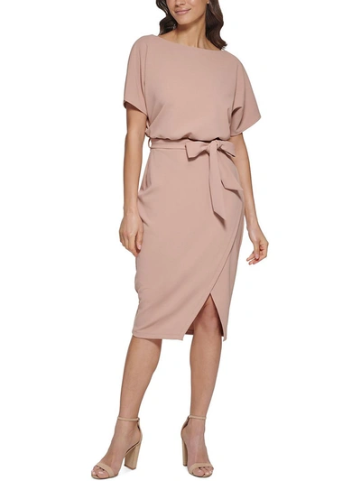 Shop Kensie Womens Blouson Split Wrap Dress In Multi