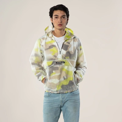 Shop Members Only Men's Translucent Camo Print Popover Jacket In White