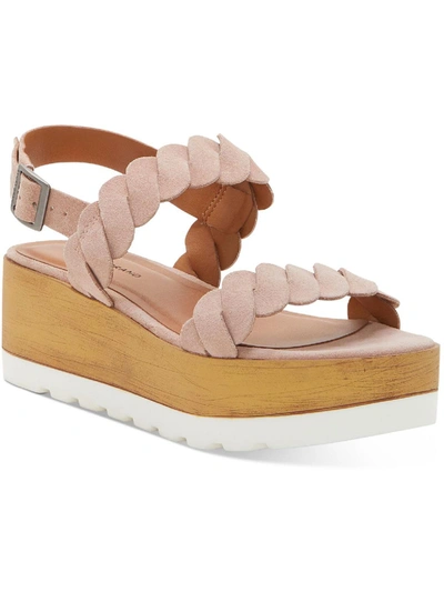 Shop Lucky Vellenora Womens Braided Slip On Platform Sandals In Beige