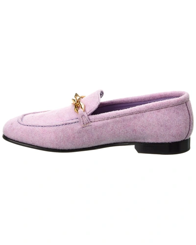 Shop Jimmy Choo Diamond Tilda Flannel Loafer In Purple