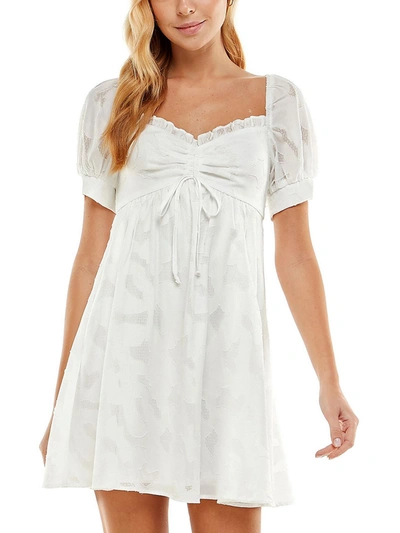 Shop City Studio Juniors Womens Burnout Short Mini Dress In White