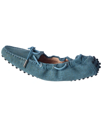 Shop Tod's Tods Alber Elbaz Suede Loafer In Blue