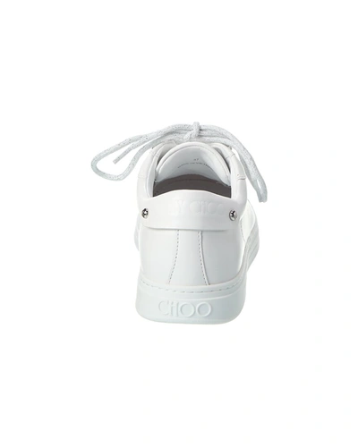 Shop Jimmy Choo Antibes/f Leather Sneaker In White