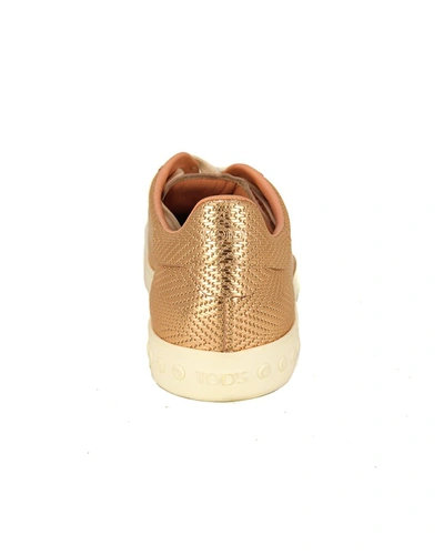 Shop Tod's Tods Light Box Leather Sneaker In Beige