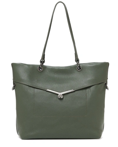 Shop Botkier Valentina Leather Tote In Green