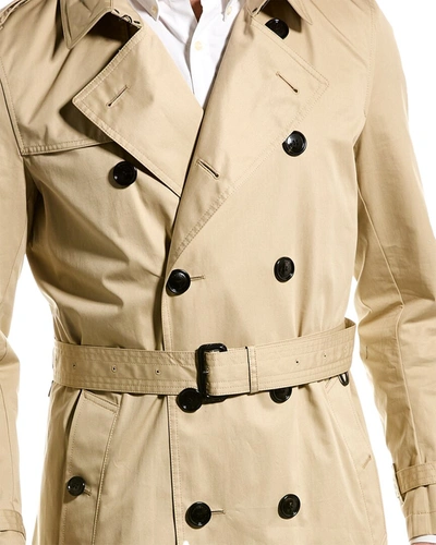 Shop Burberry Britton Coat In Beige