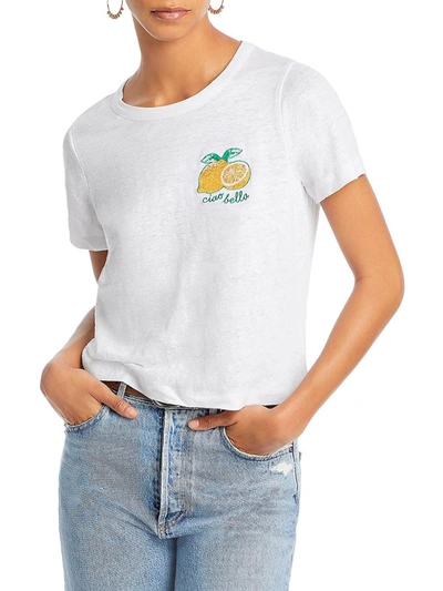 Shop Chaser Womens Crop Cotton T-shirt In White